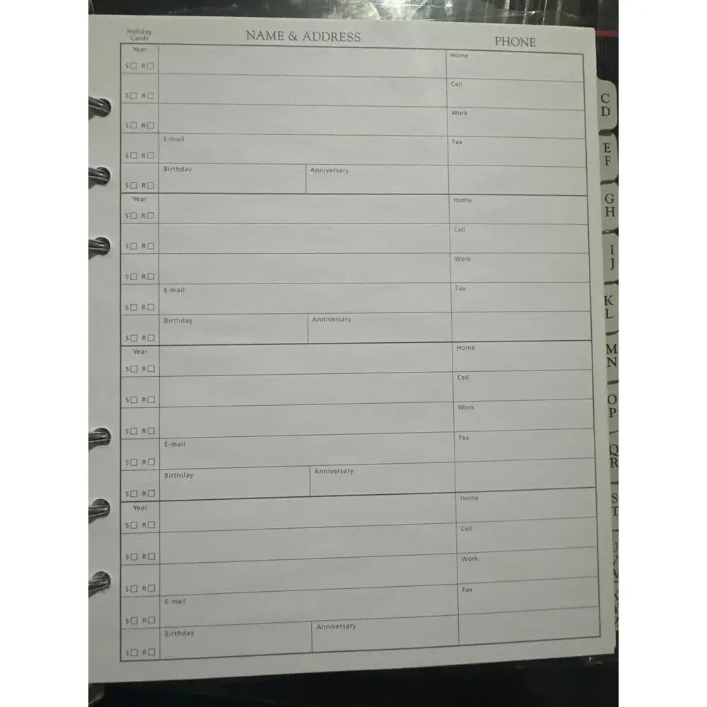 Hallmark Stationary, Address Book w/divided sections NWT sells for $24.00 In Red